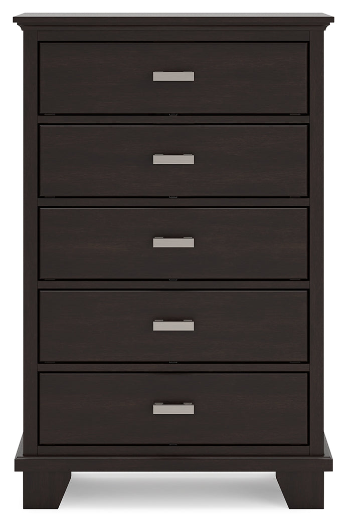 Covetown Dark Brown Chest Of Drawers