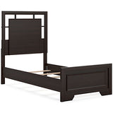 Covetown Dark Brown Twin Panel Headboard/Footboard And Slats