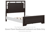 Covetown Dark Brown Queen Panel Headboard/Footboard And Slats