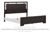 Covetown Dark Brown King/California King Panel Headboard/Footboard And Slats