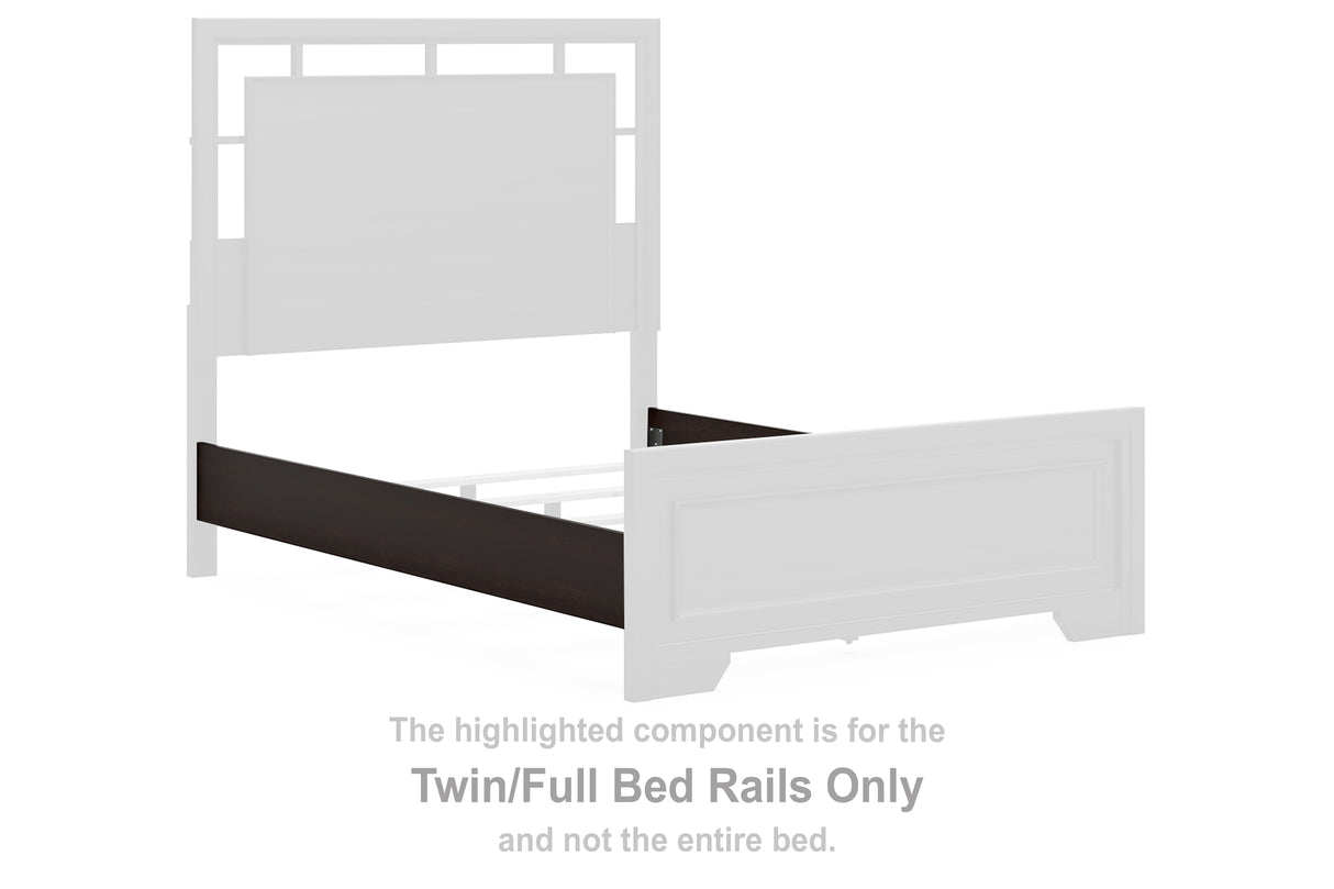 Covetown Dark Brown Twin/Full Bed Rails