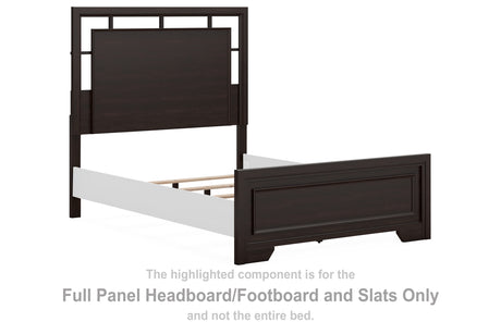 Covetown Dark Brown Full Panel Headboard/Footboard And Slats