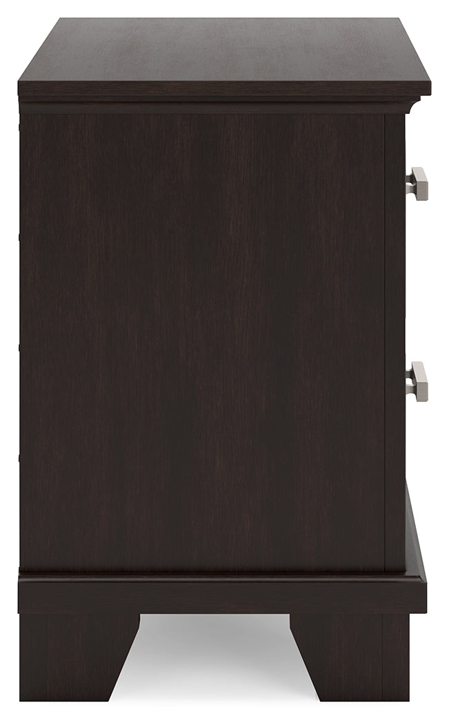 Covetown Dark Brown Nightstand