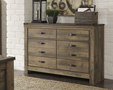 Trinell Queen Panel Headboard, Dresser, Mirror, Chest and Nightstand