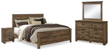 Trinell King Panel Bed, Dresser, Mirror and 2 Nightstands