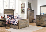 Trinell Twin Panel Bed with 1 Large Storage Drawer