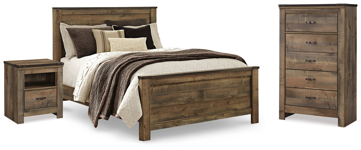 Trinell Queen Panel Bed, Chest and 2 Nightstands