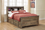 Trinell Full Bookcase Bed with 2 Storage Drawers