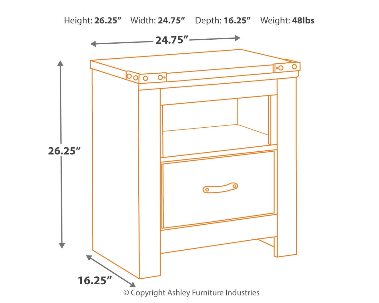 Trinell Queen Poster Bed, Dresser, Mirror and Nightstand