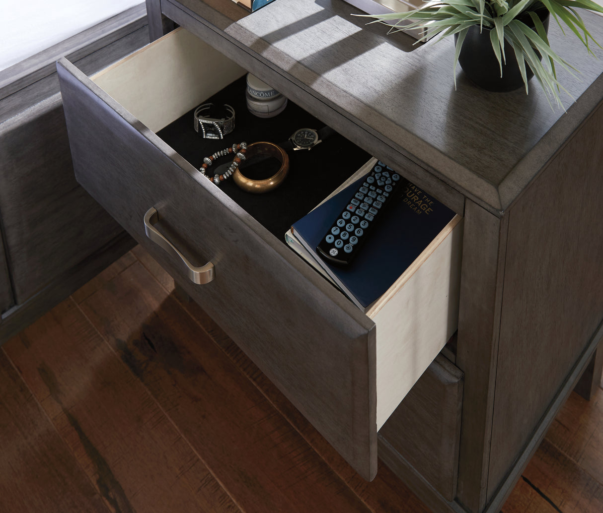 Caitbrook Gray Nightstand