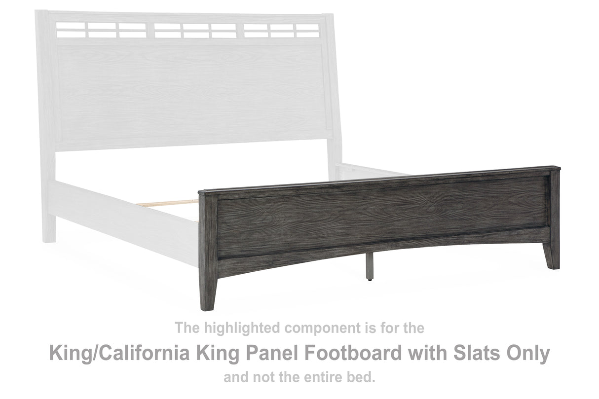 Montillan Grayish Brown King/California King Panel Footboard With Slats