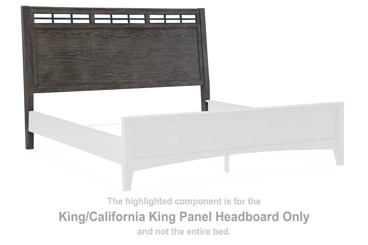 Montillan Grayish Brown King/California King Panel Headboard