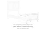 Fortman White Twin Panel Footboard