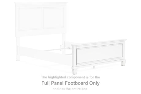 Fortman White Full Panel Footboard