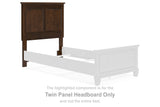 Danabrin Brown Twin Panel Headboard