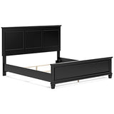 Lanolee Black King/California King Panel Footboard