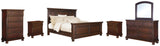 Porter Queen Panel Bed, Dresser, Mirror, Chest and 2 Nightstands