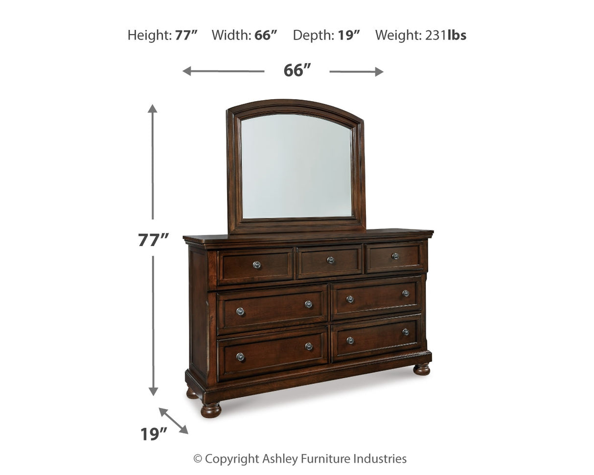 Porter Queen Panel Bed, Dresser, Mirror and Nightstand