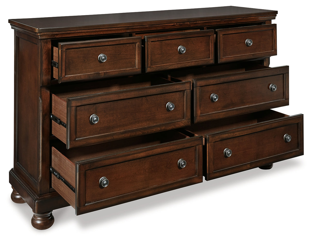 Porter California King Panel Bed, Dresser, Mirror and Chest