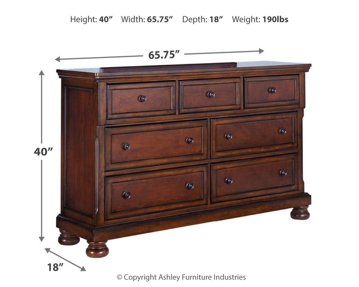 Porter California King Panel Bed, Dresser, Mirror and Chest