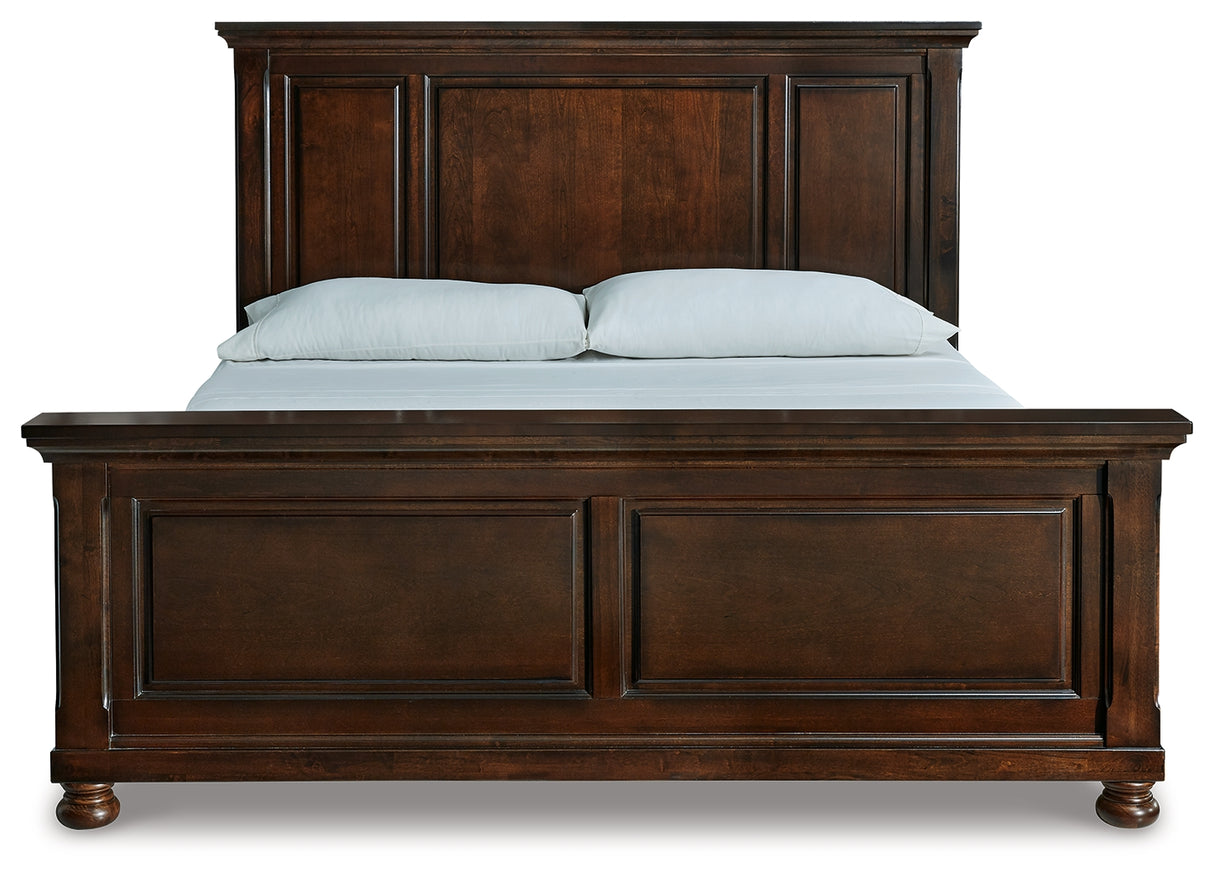 Porter California King Panel Bed, Dresser, Mirror, Chest and 2 Nightstands