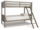 Lettner Light Gray Twin/Twin Bunk Bed With Ladder