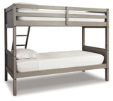 Lettner Light Gray Twin/Twin Bunk Bed With Ladder