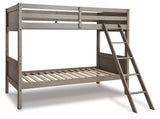 Lettner Light Gray Twin/Twin Bunk Bed With Ladder