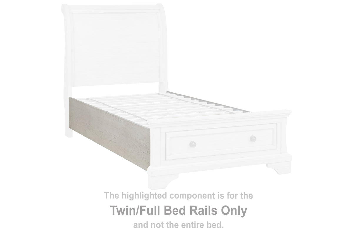 Robbinsdale Antique White Twin/Full Bed Rails