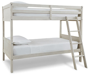 Robbinsdale Antique White Twin/Twin Bunk Bed With Ladder