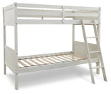 Robbinsdale Antique White Twin/Twin Bunk Bed With Ladder