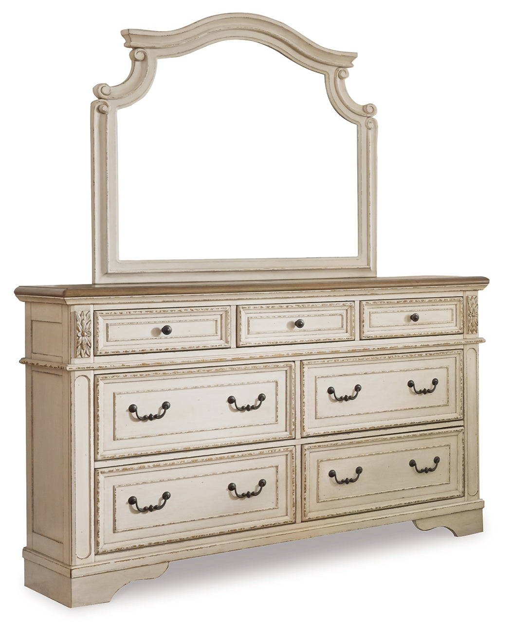 Realyn King Panel Bed, Dresser, Mirror, Chest and 2 Nightstands