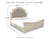 Realyn California King Upholstered Panel Bed