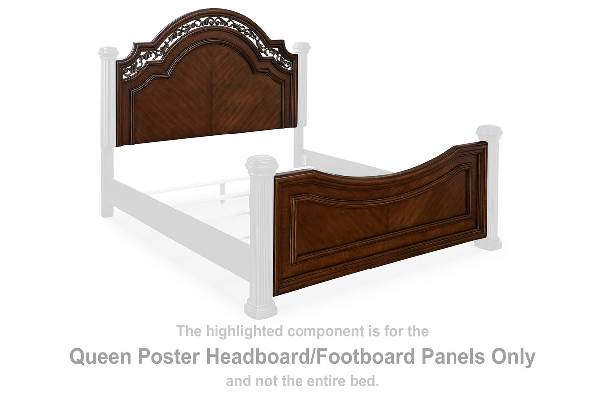 Lavinton Brown Queen Poster Headboard/Footboard Panels