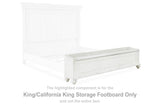 Kanwyn Whitewash King/California King Storage Footboard