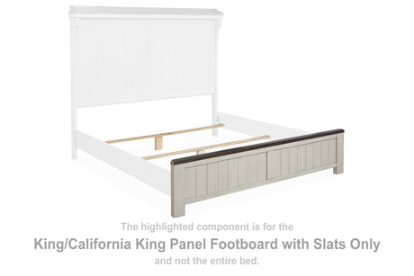 Darborn Gray/Brown King/California King Panel Footboard