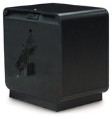 Roanhowe Black Nightstand