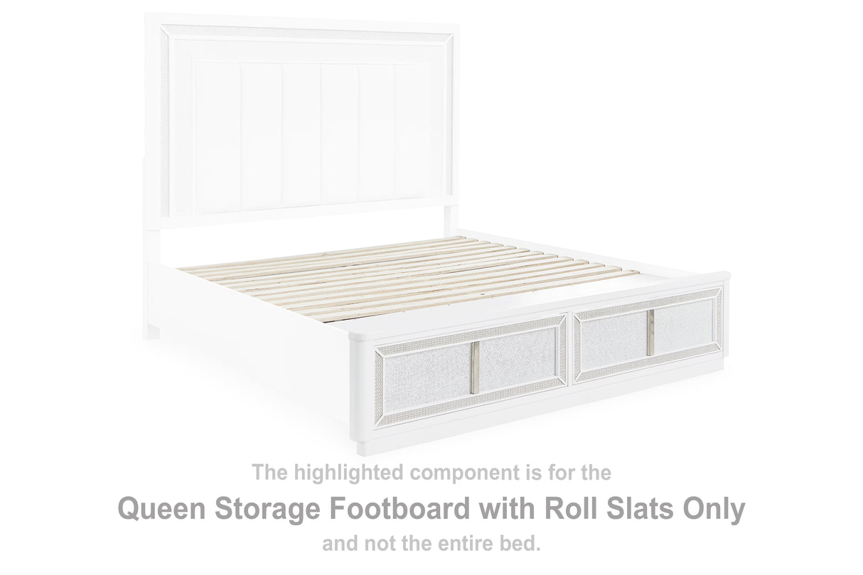 Chalanna Queen Storage Footboard with Roll Slats