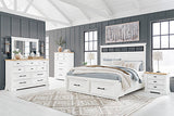 Ashbryn White/Natural Queen Storage Footboard