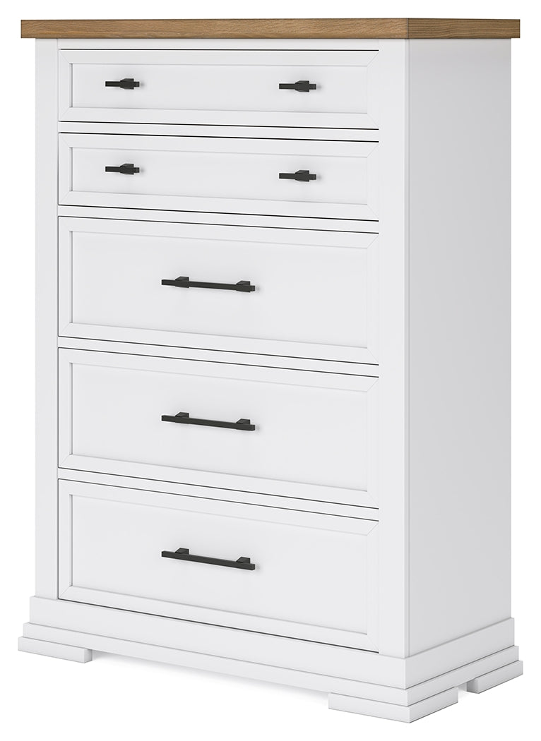 Ashbryn White/Natural Chest Of Drawers