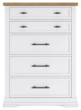 Ashbryn White/Natural Chest Of Drawers