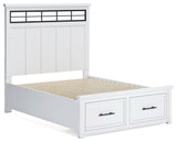 Ashbryn Queen Panel Storage Bed, Dresser and Mirror