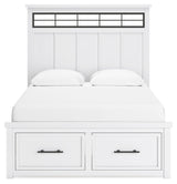 Ashbryn Queen Panel Storage Bed, Dresser and Mirror