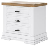 Ashbryn White/Natural Nightstand