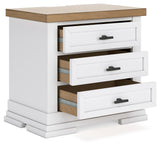 Ashbryn White/Natural Nightstand