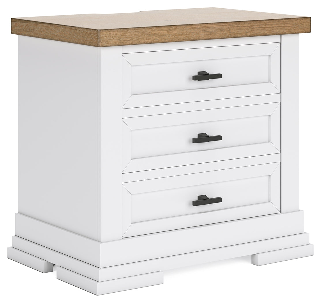 Ashbryn White/Natural Nightstand