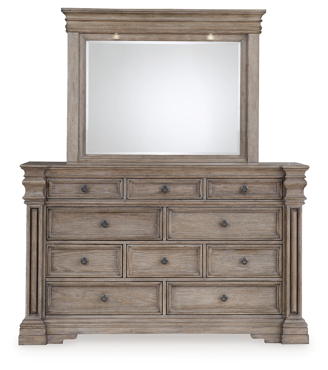 Blairhurst California King Panel Bed, Dresser and Mirror