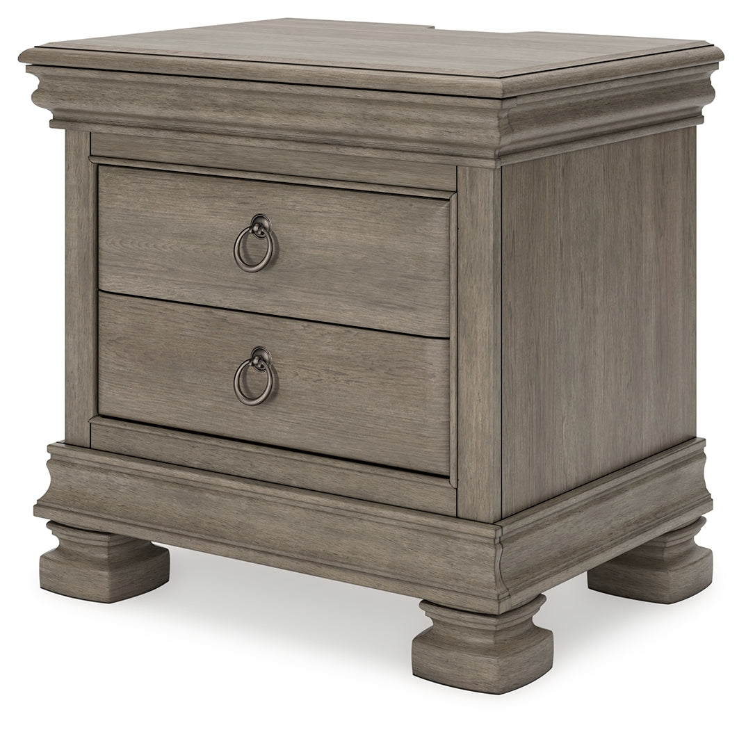 Lexorne Gray Nightstand