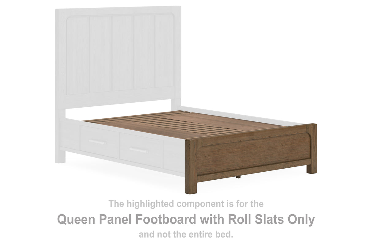 Cabalynn Light Brown Queen Panel Footboard With Roll Slats