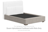 Cabalynn Oatmeal Queen Upholstered Footboard With Rails